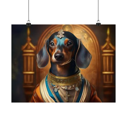 Dachshund Dog Renaissance Pet Portrait Print | Wall Art | Wall Print | Dog Art