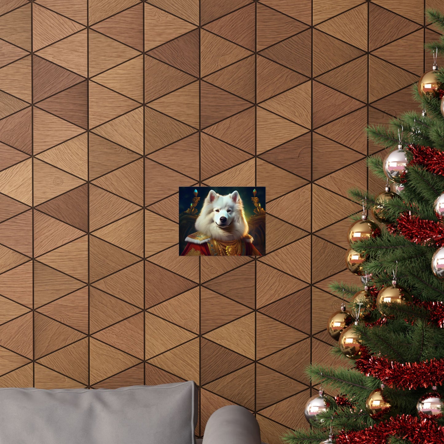 Samoyed Renaissance Pet Portrait Print, Dog Lover Wall Art, wall art, wall print