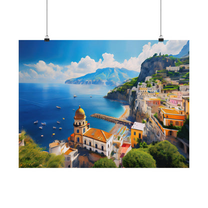 Amalfi Coast Italy Coastal Print | Style 3 | Wall Art | Wall Print