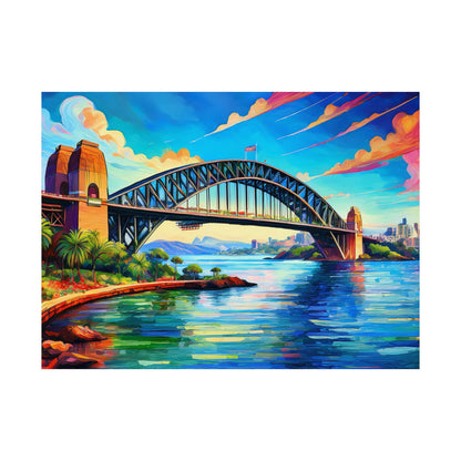 Sydney Harbour Bridge  Australia Painting Print | Wall Art | Wall Print