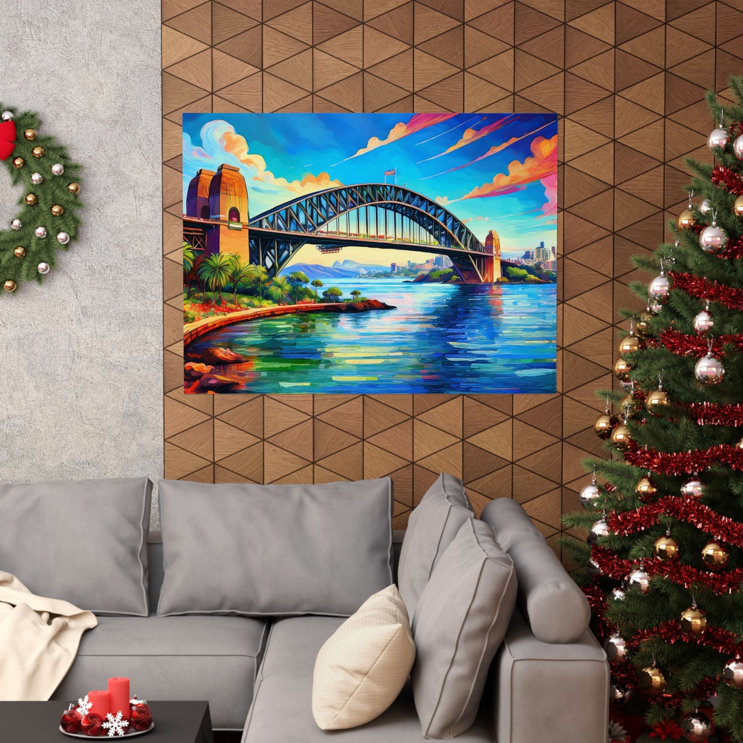 Sydney Harbour Bridge  Australia Painting Print | Wall Art | Wall Print