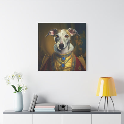 Whippet Renaissance Pet Portrait  Print - Canvas, wall art, wall print, dog portrait, dog art