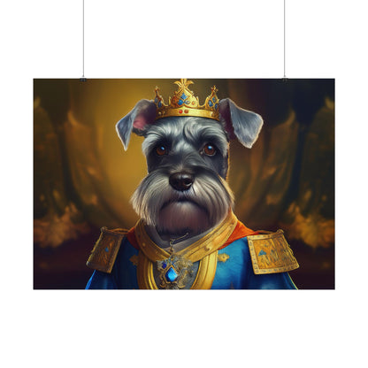 Miniature Schnauzer Dog Renaissance Pet Portrait Art Print | Wall Art | Wall Print