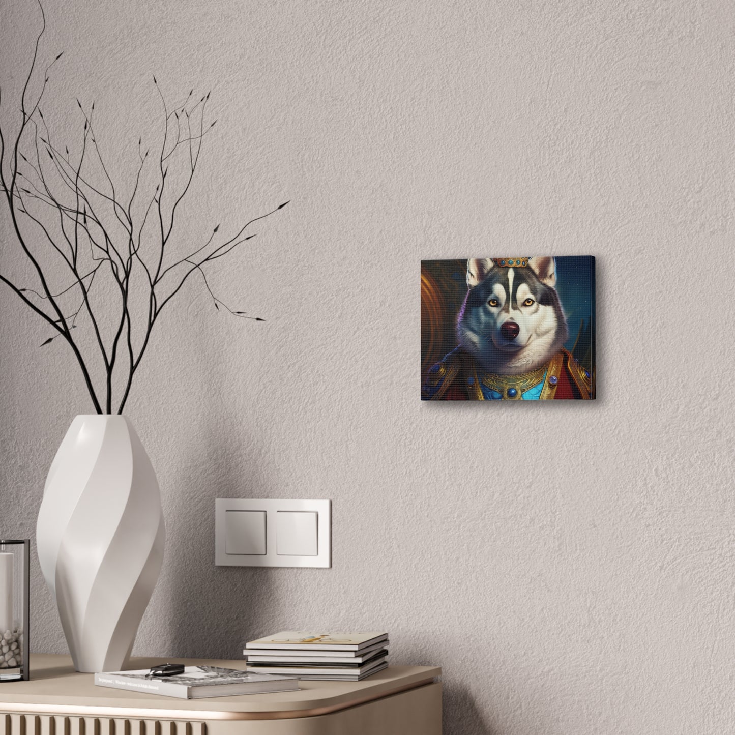 Siberian Husky Renaissance Pet Portrait on Canvas, wall art, wall print, dog portrait, dog art