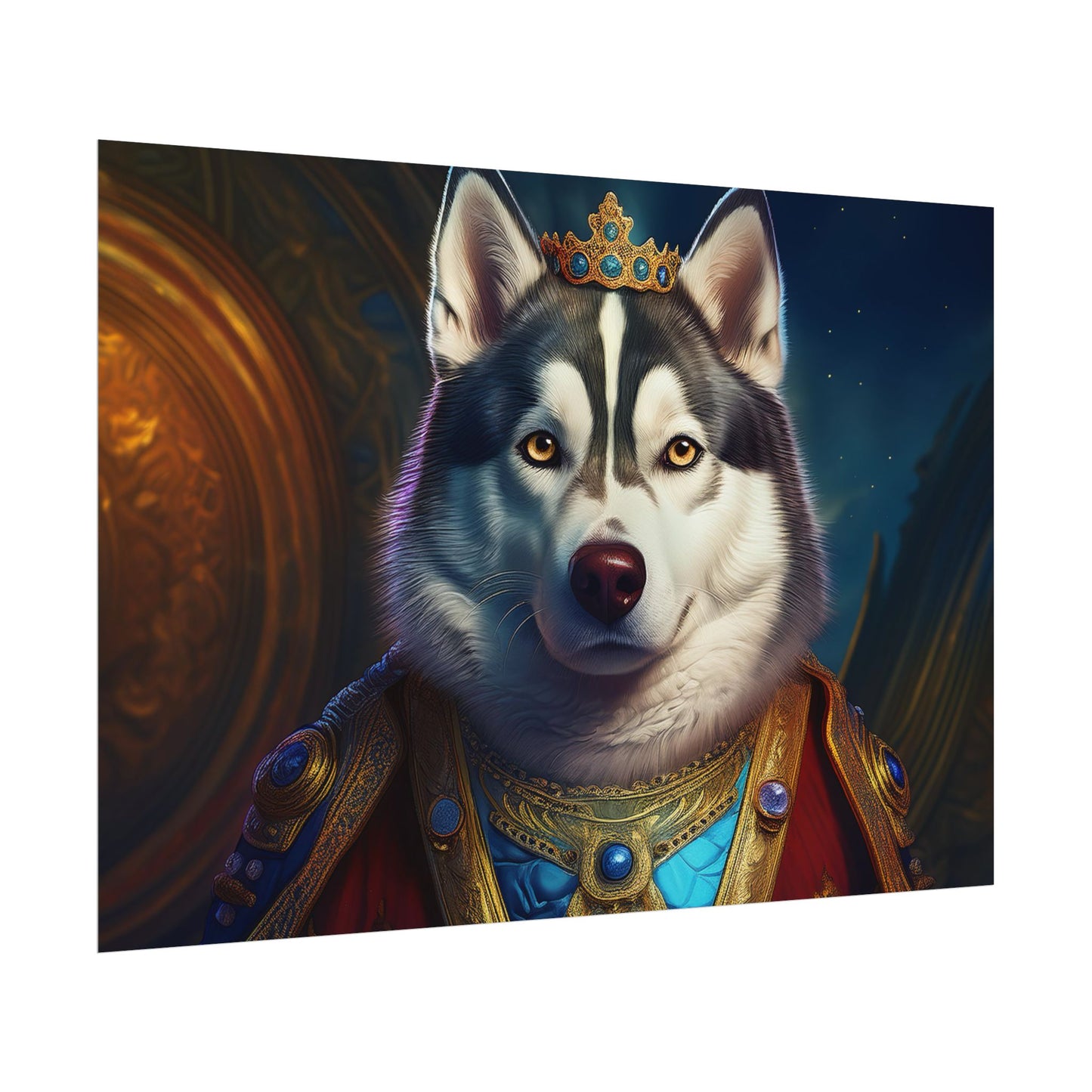 Siberian Husky Renaissance Pet Portrait Print, Siberian Husky Art Print, Wall Decor, Art Gift, dog wall art, wall art, wall print