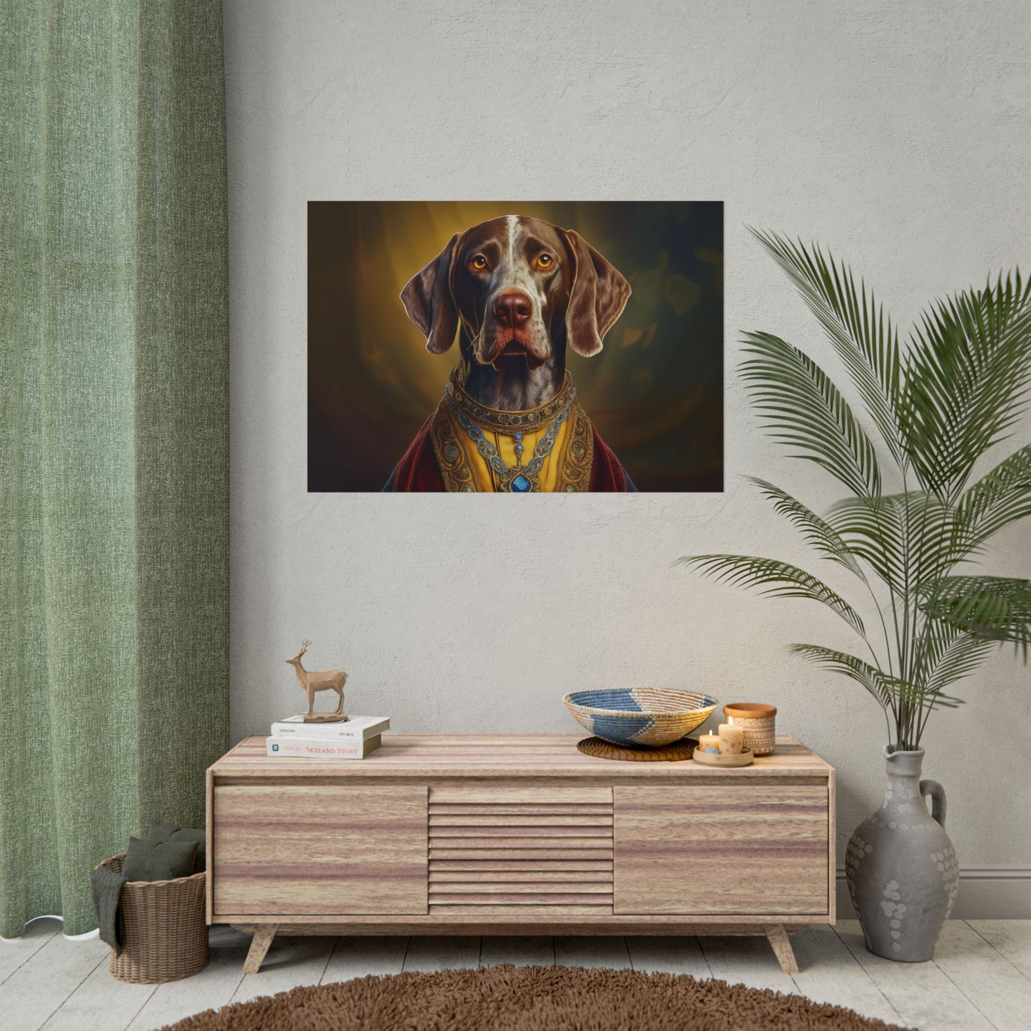 German Shorthaired Pointer Dog Renaissance Pet Portrait, Art Print, Animal Lover gift, Dog Wall Art, wall prints, wall art