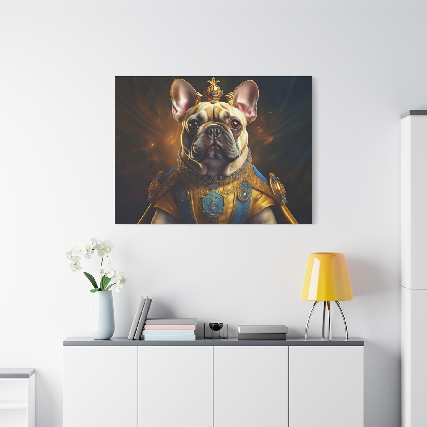 French Bulldog Renaissance Pet Portrait on Canvas | Wall Print | Wall Art | Dog Art