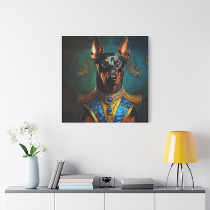Doberman Pinscher Renaissance Pet Portrait on Canvas | wall art | wall print | Dog Art
