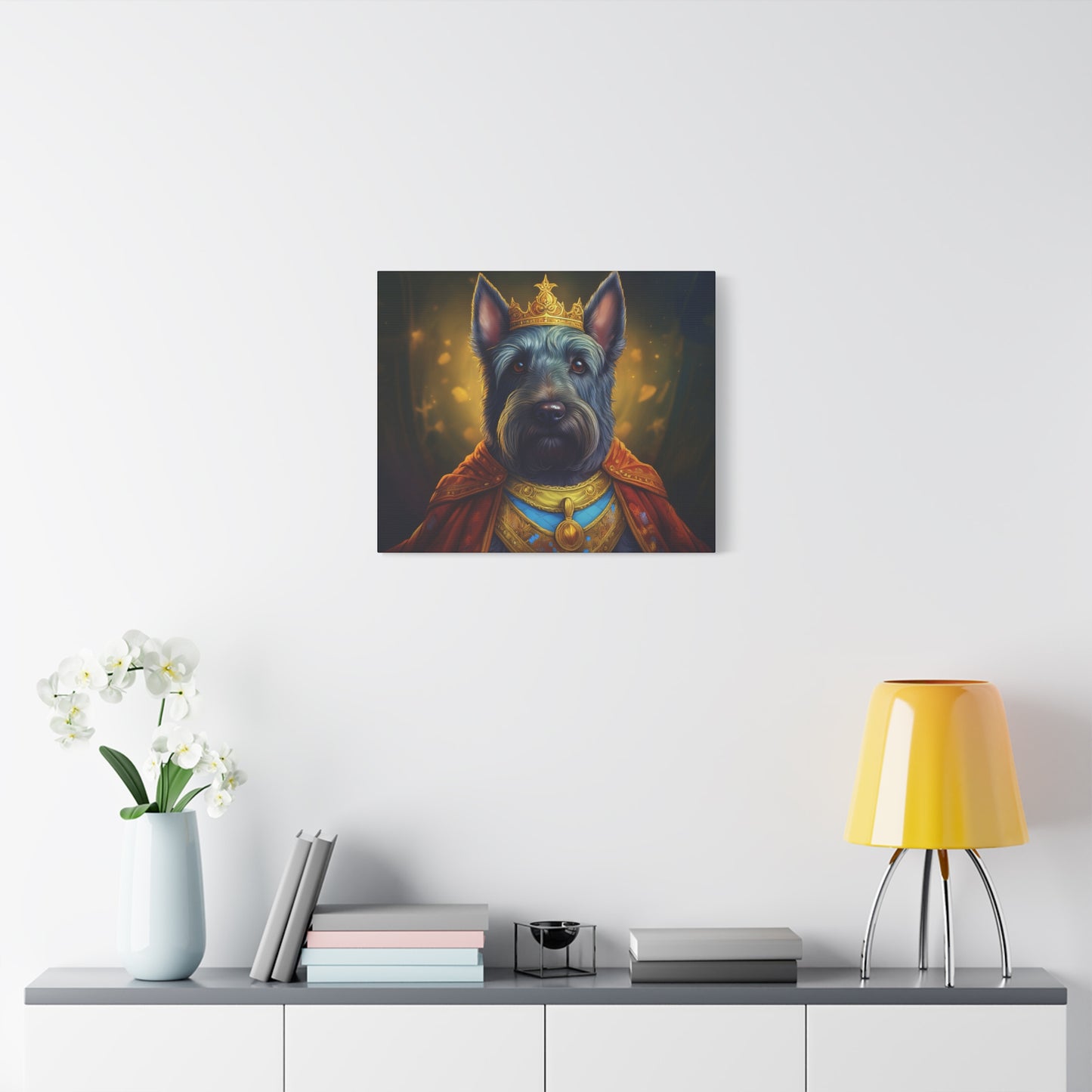 Scottish Terrier Renaissance Pet Portrait on Canvas | Wall art, wall print, dog portrait, dog art