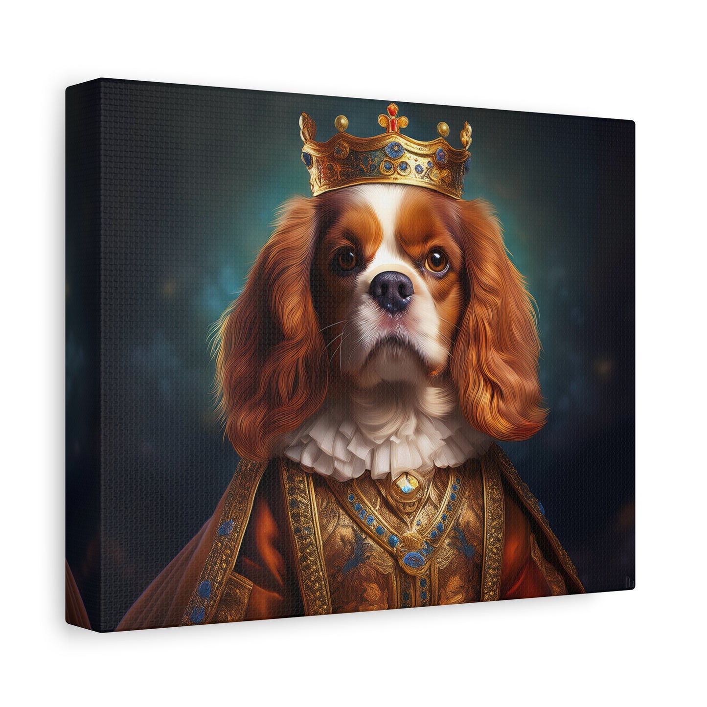 Cavalier King Charles Spaniel Renaissance Pet Portrait on Canvas | Wall art | wall print