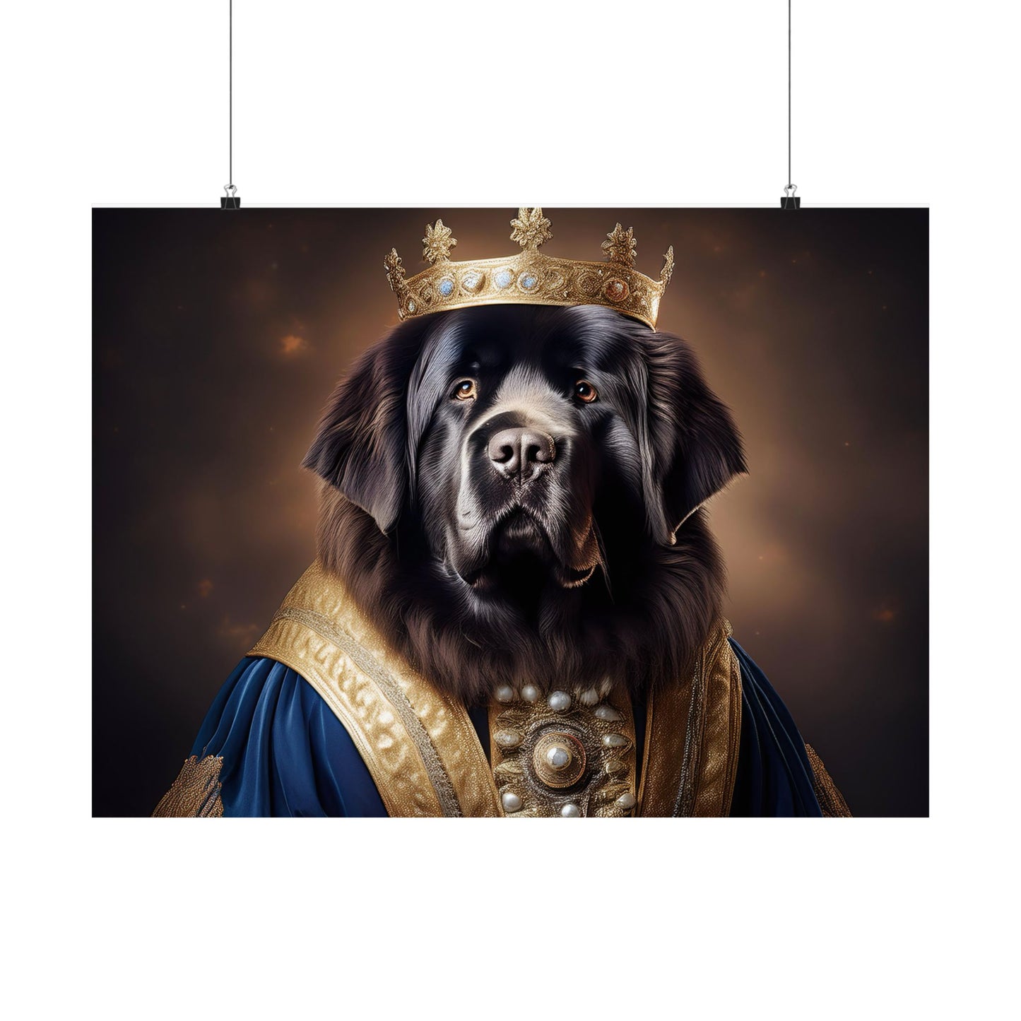 Newfoundland Renaissance Pet Portrait Print,  Art Print, Wall Decor Gift, Animal Lover Home Decor, Dog Wall Art, wall art, wall print