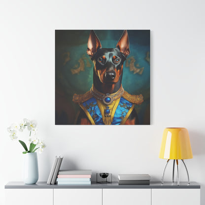 Doberman Pinscher Renaissance Pet Portrait on Canvas | wall art | wall print | Dog Art