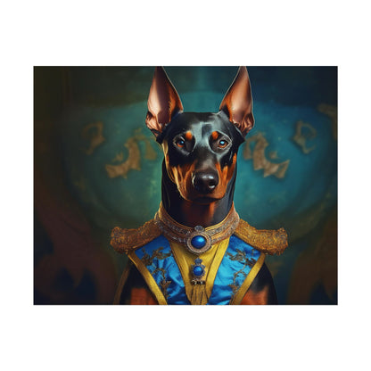 Doberman Pinscher Renaissance  Dog Pet Portrait Print | Wall Art | Wall Print | Dog Art