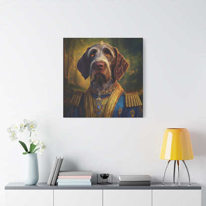 German Wirehaired Pointer Dog Pet Portrait Renaissance - Canvas, wall art, wall print, dog portrait, dog art