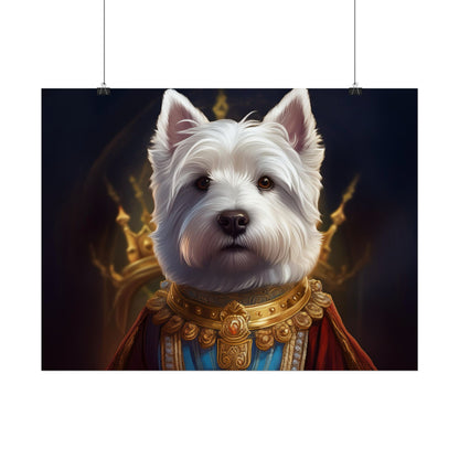 West Highland White Terrier Dog Renaissance Pet Portrait Print, West Highland White Terrier Art Print, Dog Wall Art, Wall Print, Wall Art