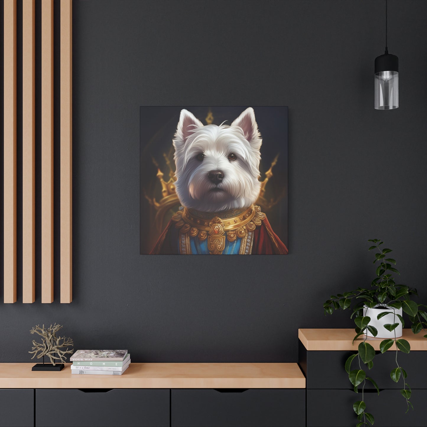 West Highland White Terrier Pet Portrait Renaissance - Canvas, wall art, wall print, dog portrait, dog art
