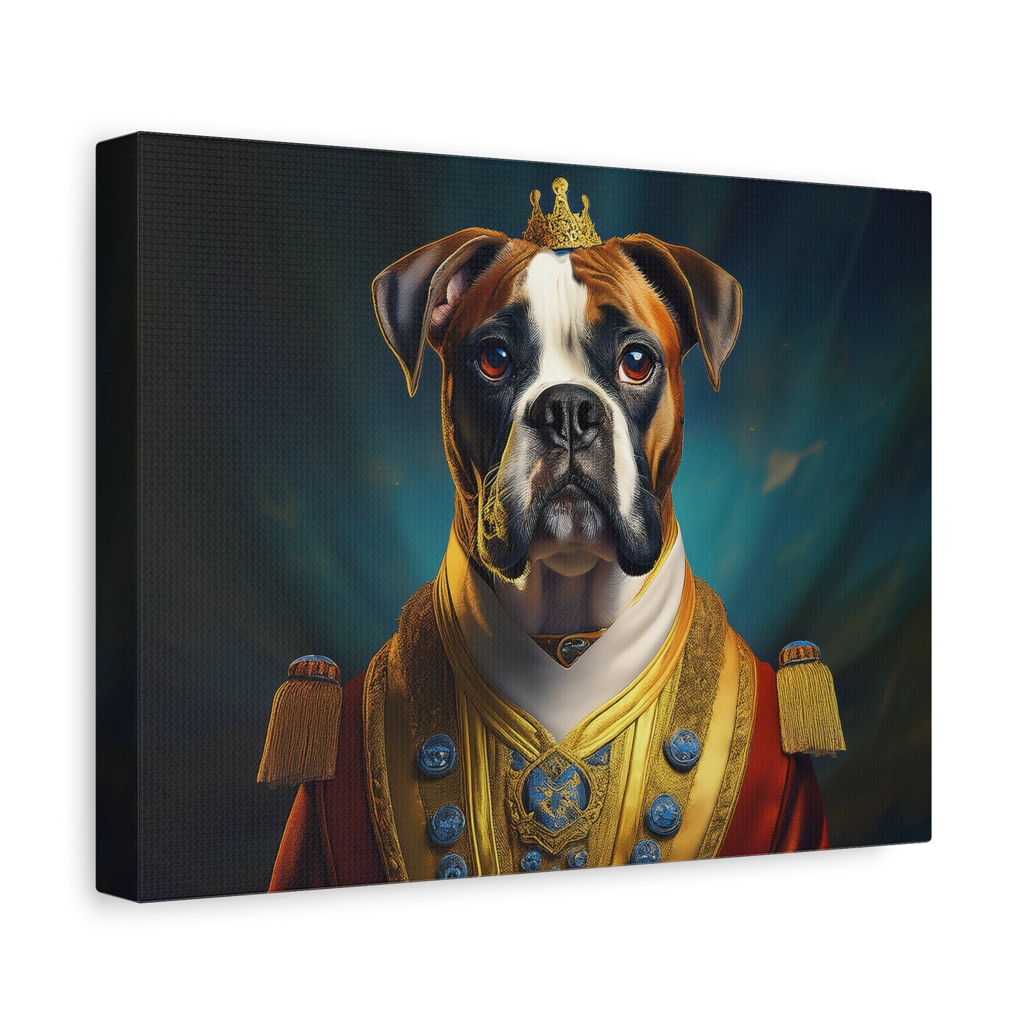Boxer Renaissance Pet Portrait  on Canvas, wall art, wall print, dog portrait, dog art