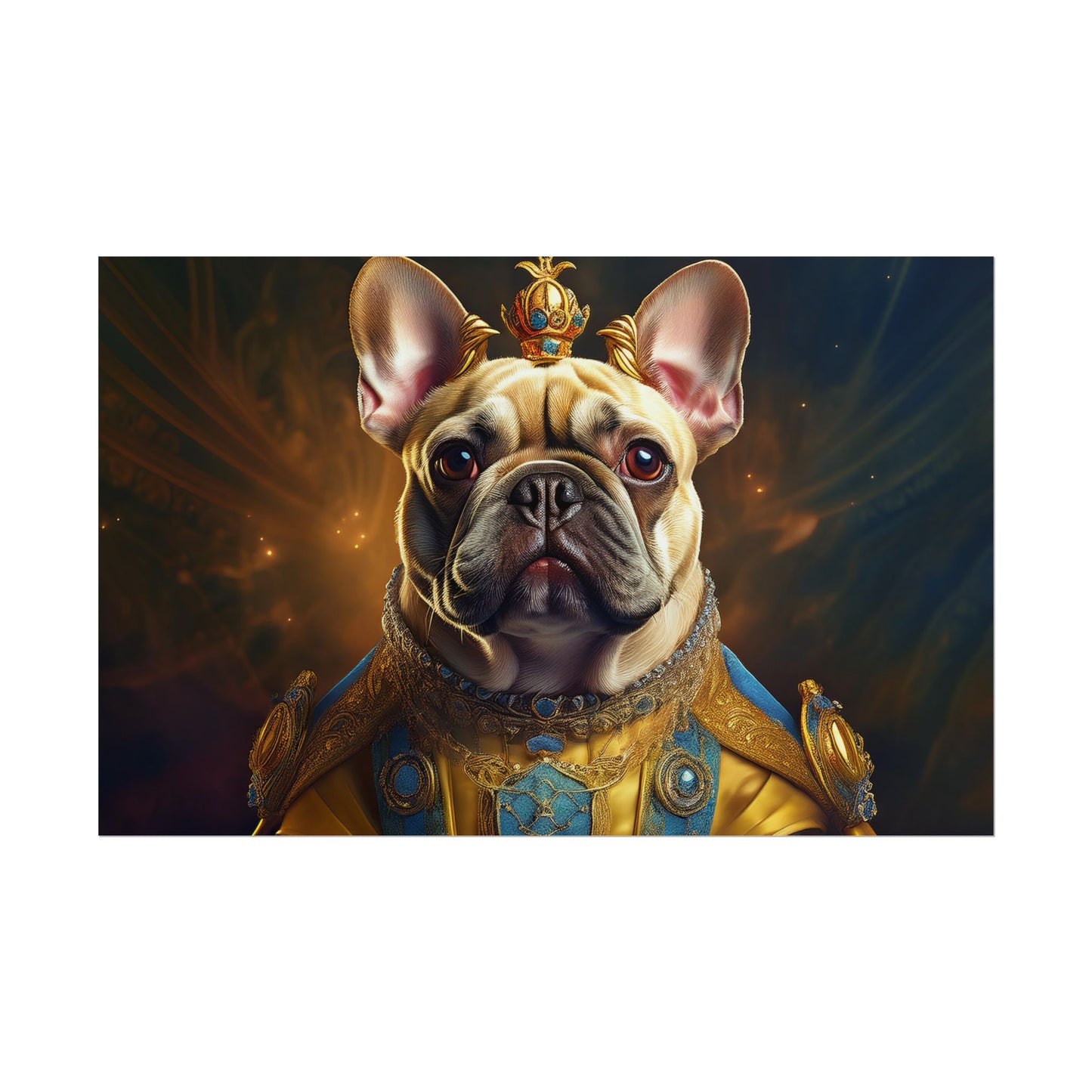 French Bulldog Renaissance Portrait Art Print, Wall Decor Gift, Animal Lover Home Decor, Dog Wall Art