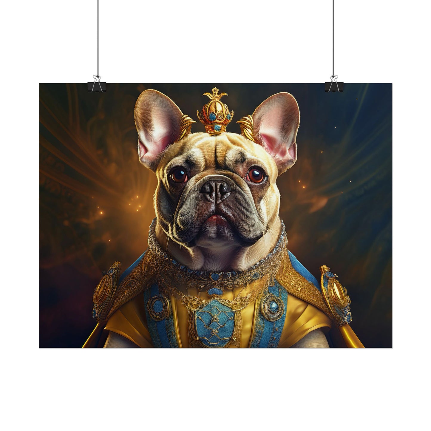 French Bulldog Renaissance Portrait Art Print, Wall Decor Gift, Animal Lover Home Decor, Dog Wall Art