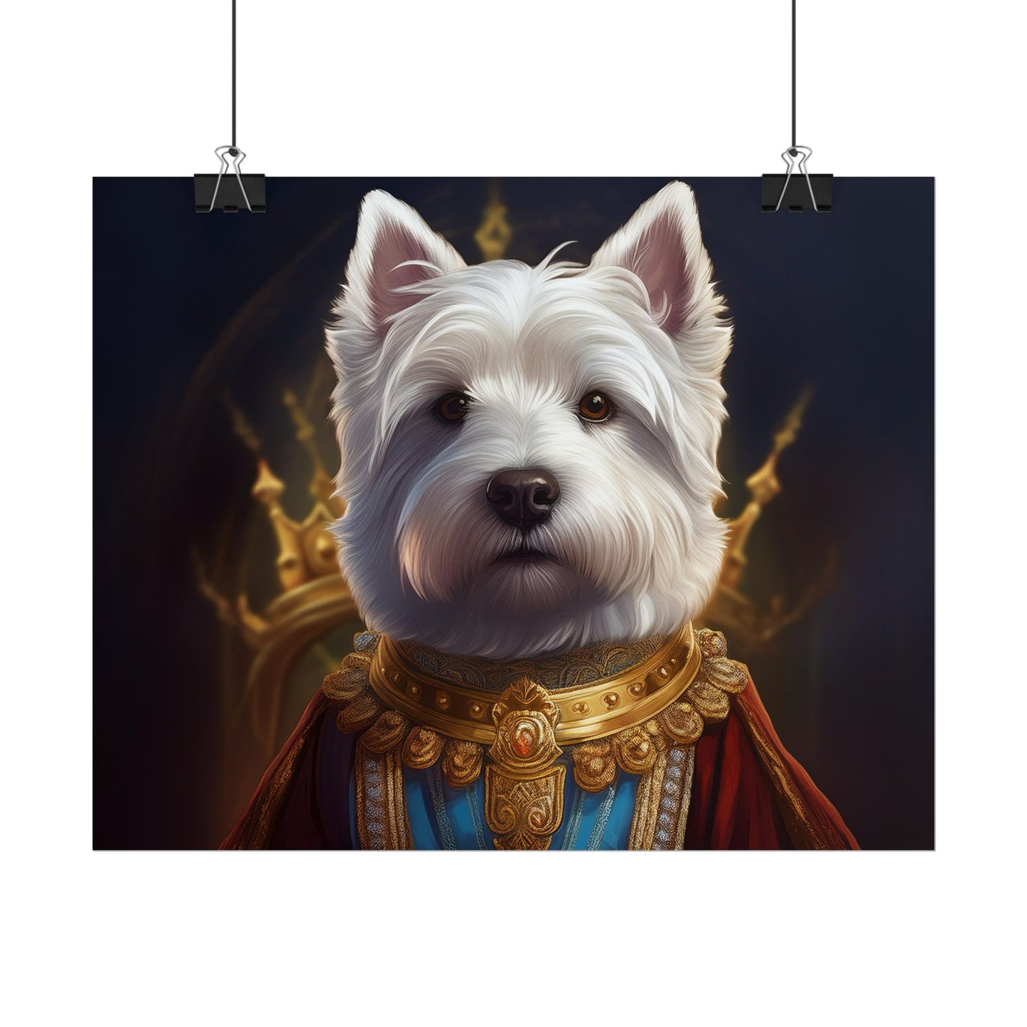 West Highland White Terrier Dog Renaissance Pet Portrait Print, West Highland White Terrier Art Print, Dog Wall Art, Wall Print, Wall Art