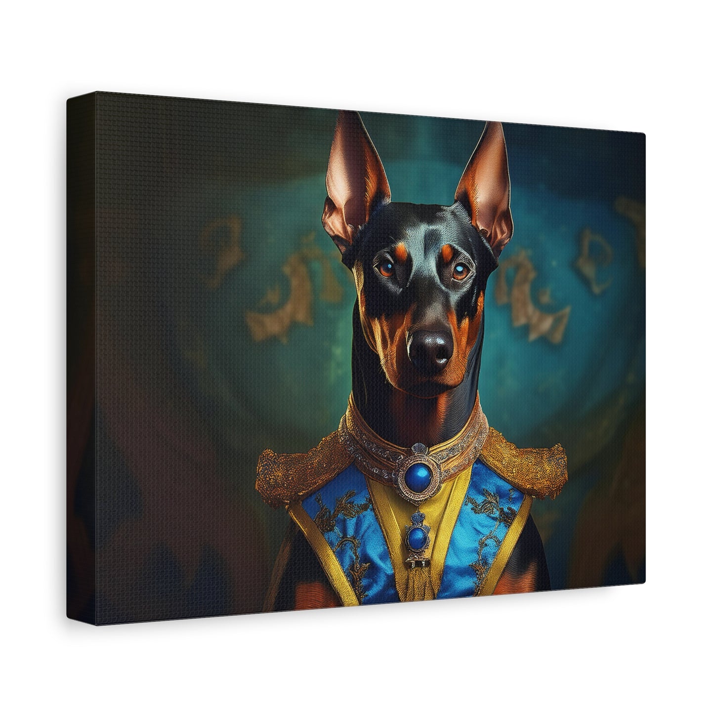 Doberman Pinscher Renaissance Pet Portrait on Canvas | wall art | wall print | Dog Art