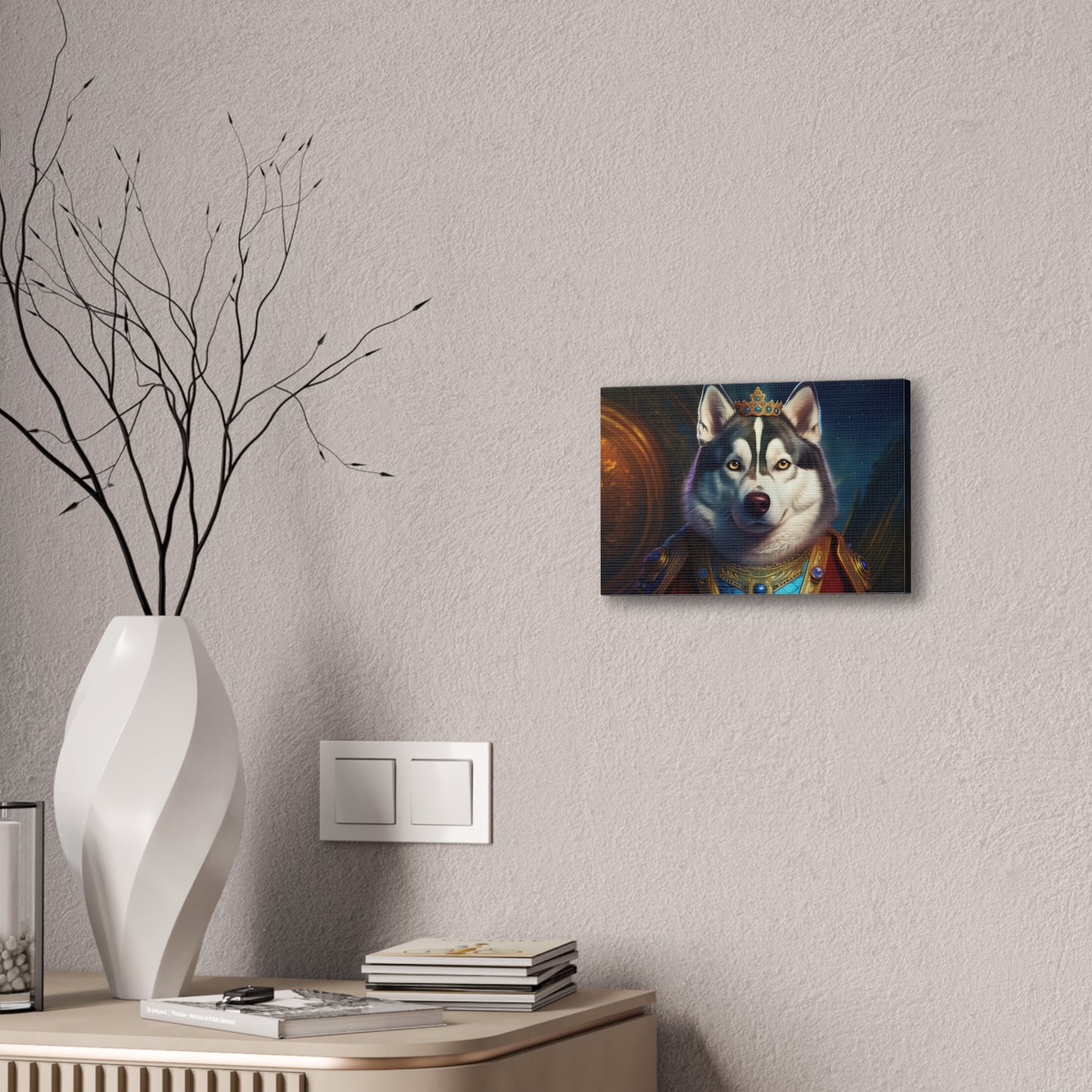 Siberian Husky Renaissance Pet Portrait on Canvas, wall art, wall print, dog portrait, dog art