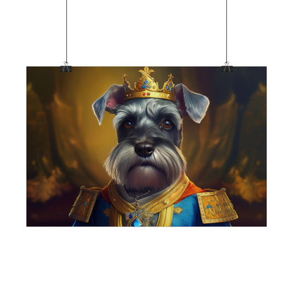 Miniature Schnauzer Dog Renaissance Pet Portrait Art Print | Wall Art | Wall Print