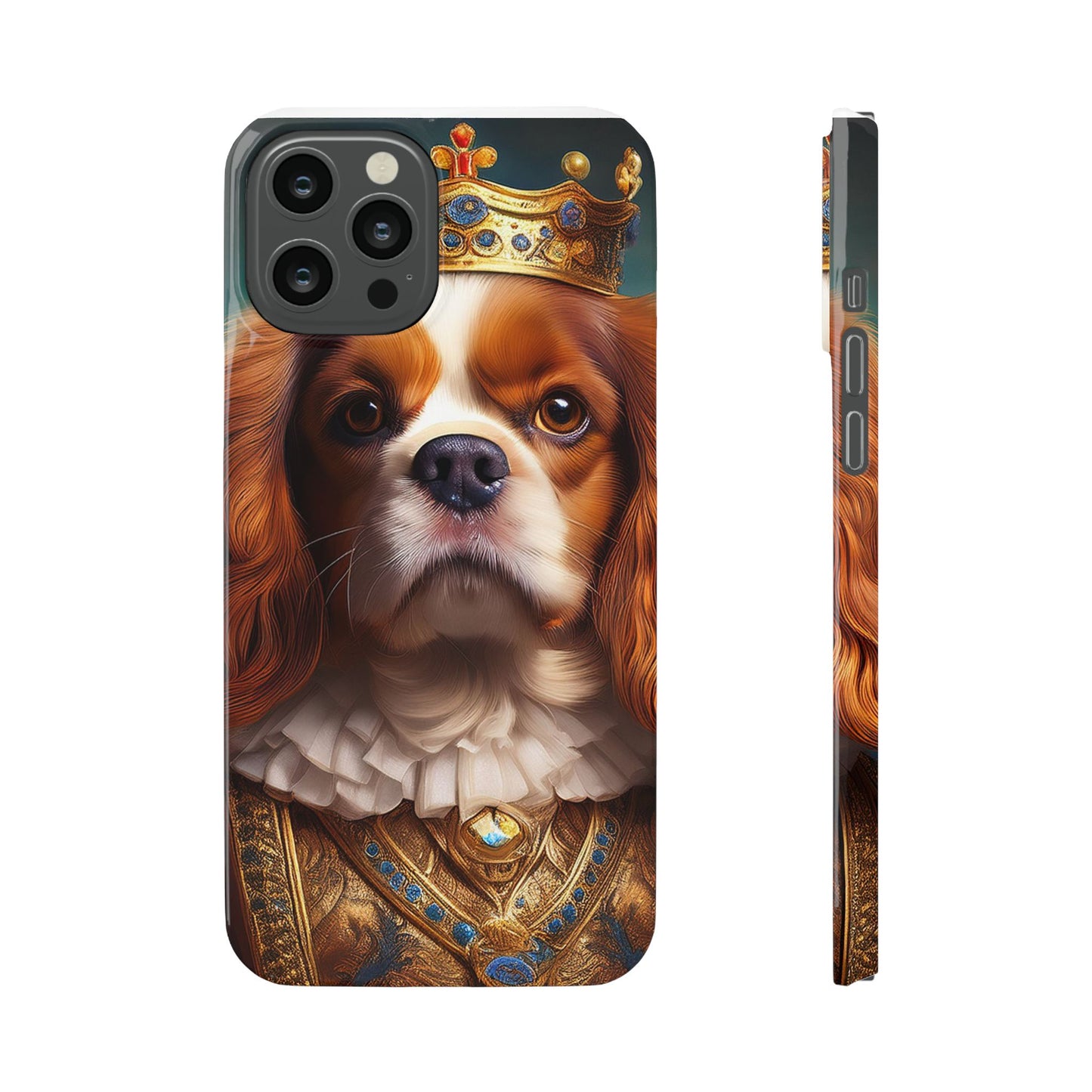 Cavalier King Charles Renaissance Dog Portrait Slim Phone Case