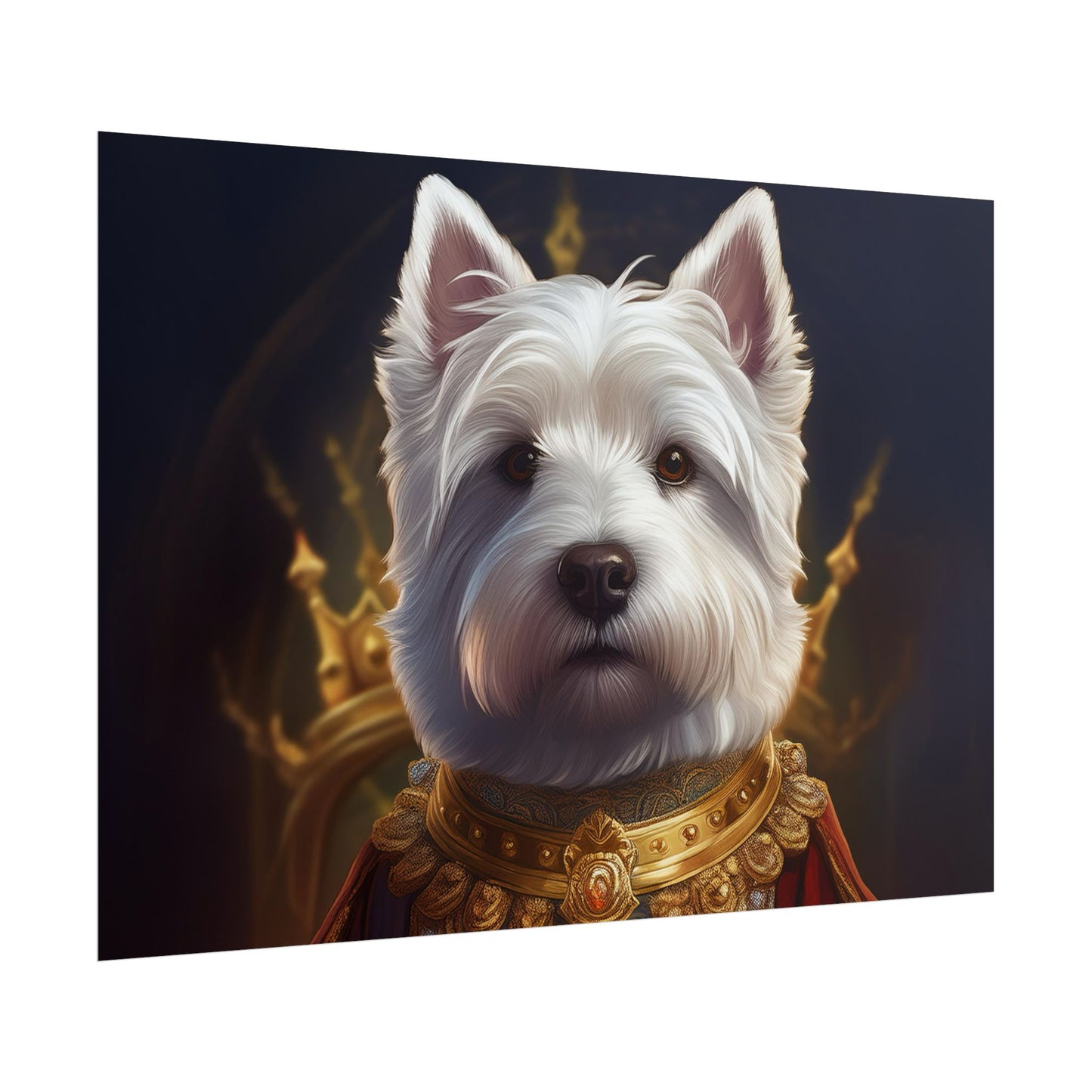 West Highland White Terrier Dog Renaissance Pet Portrait Print, West Highland White Terrier Art Print, Dog Wall Art, Wall Print, Wall Art