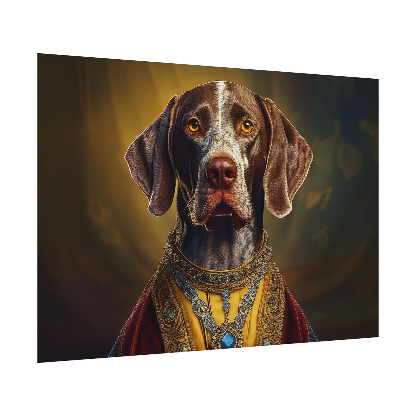 German Shorthaired Pointer Dog Renaissance Pet Portrait, Art Print, Animal Lover gift, Dog Wall Art, wall prints, wall art