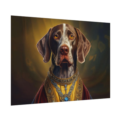 German Shorthaired Pointer Dog Renaissance Pet Portrait, Art Print, Animal Lover gift, Dog Wall Art, wall prints, wall art