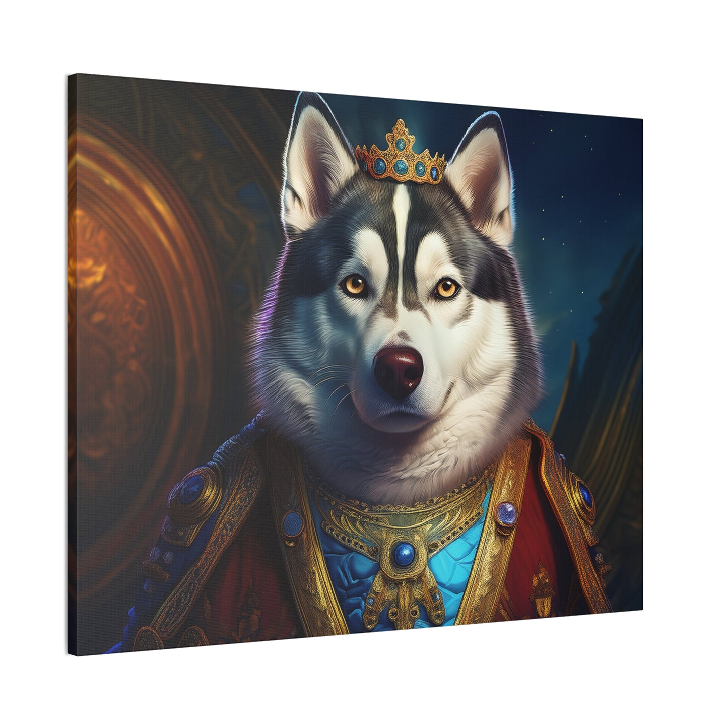 Siberian Husky Renaissance Pet Portrait on Canvas, wall art, wall print, dog portrait, dog art