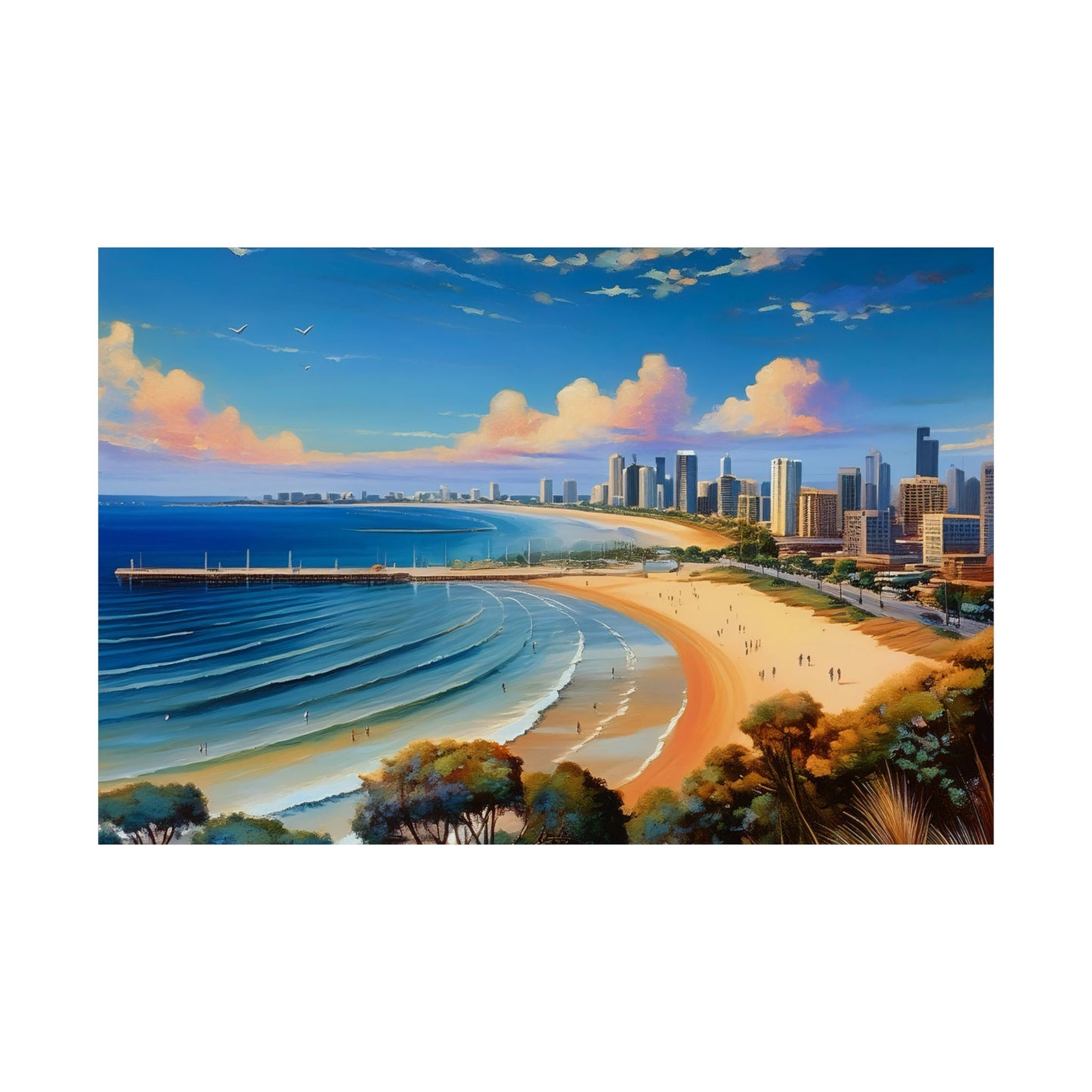 St Kilda Beach Australia Coastal Print | Style 1 | Wall Art | Wall Print