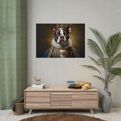 Boston Terrier Renaissance Dog Portrait Art Print, Wall Decor Gift, Animal Lover Home Decor, Dog Wall Art