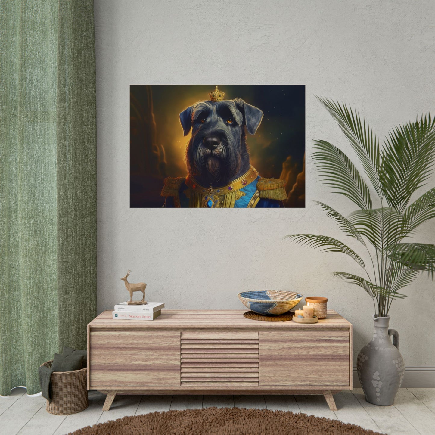 Giant Schnauzer Pet Renaissance Portrait Print, Dog Lover Wall Print | Wall Art | Wall Print