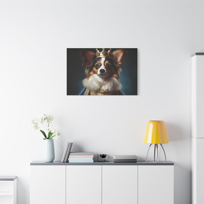 Papillon Pet Portrait Renaissance on Canvas, wall art, wall print, dog portrait, dog art