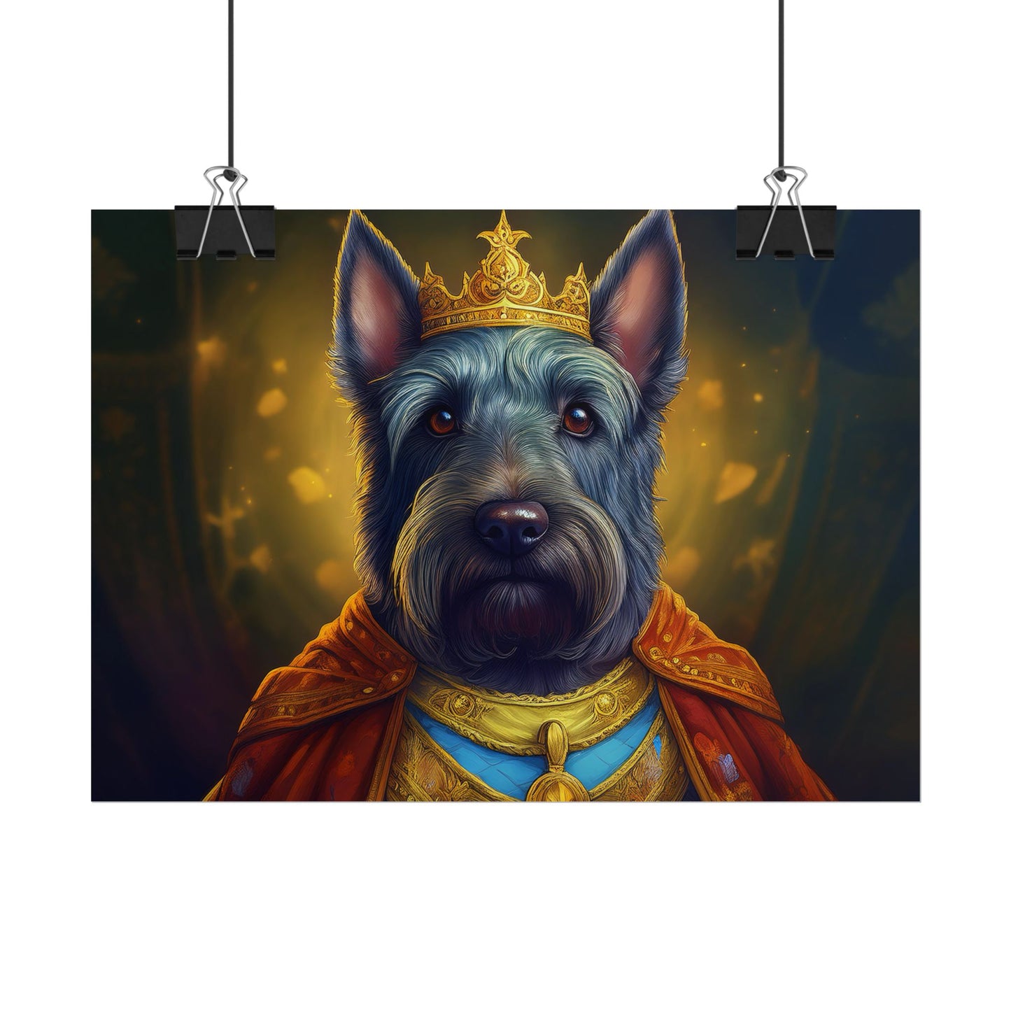 Scottish Terrier Renaissance Pet Portrait Print, Dog Lover Wall Art, Animal Artwork, wall prints, wall art, Dog Memorial Gift