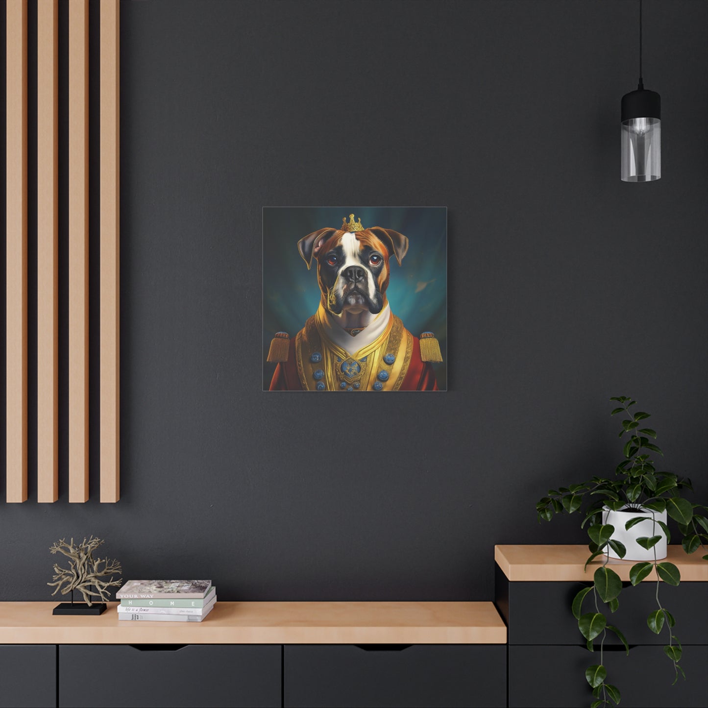 Boxer Renaissance Pet Portrait  on Canvas, wall art, wall print, dog portrait, dog art