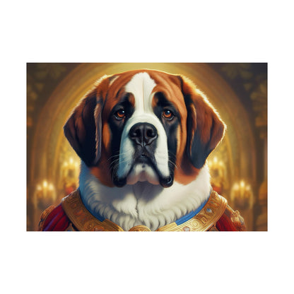 St Bernard Renaissance Pet Portrait Print | Unique Dog Art | Wall Art | Wall Print