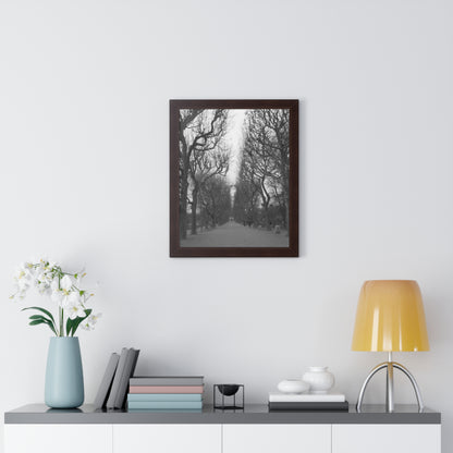Paris Pathway Black and White Wall Art | Framed Canvas Print | Wall Print