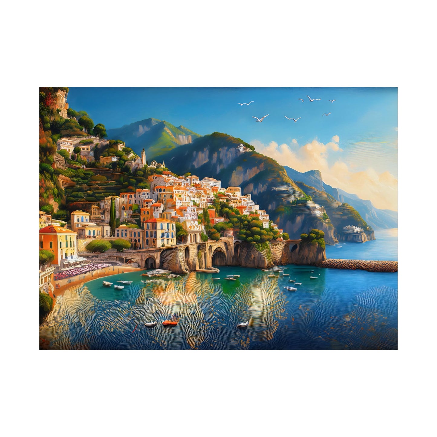 Amalfi Coast Italy Coastal Print | Style 1 | Wall Art | Wall Print