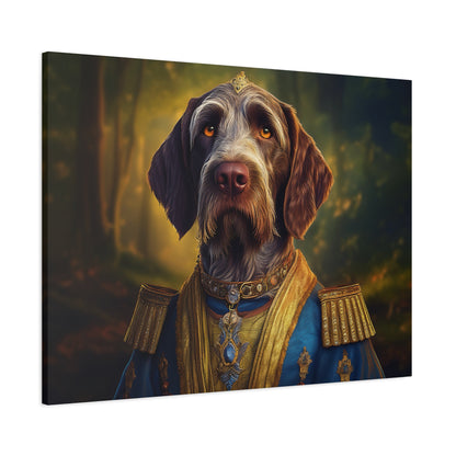 German Wirehaired Pointer Dog Pet Portrait Renaissance - Canvas, wall art, wall print, dog portrait, dog art