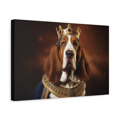 Bassett Hound Renaissance Pet Portrait on Canvas | Wall art | wall print | Dog Art