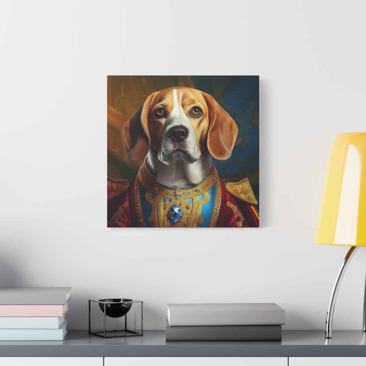 Beagle Renaissance Pet Dog Portrait  - Canvas, wall art, wall print, dog portrait, dog art