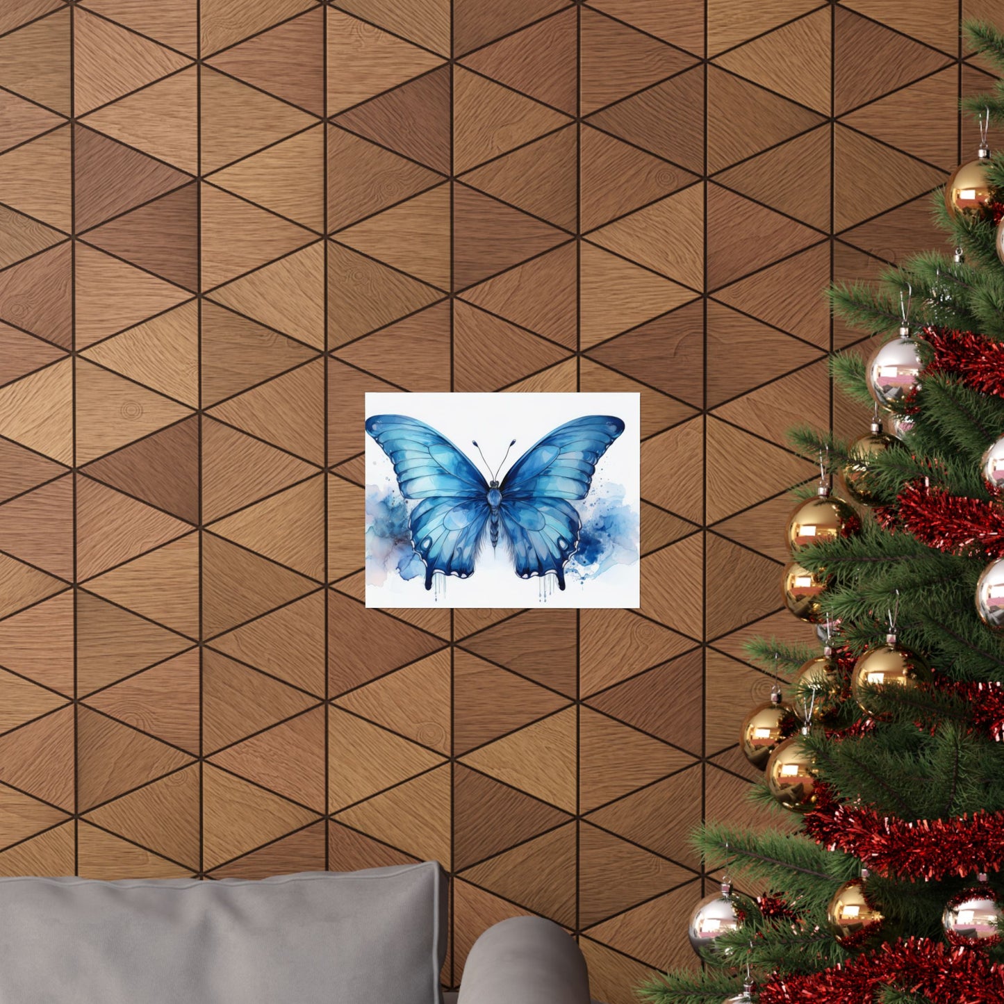 Blue Butterfly Alcohol Ink Wall Art | Unique Nursery Wall Print | Butterfly wall art | Wall Art | Wall Print