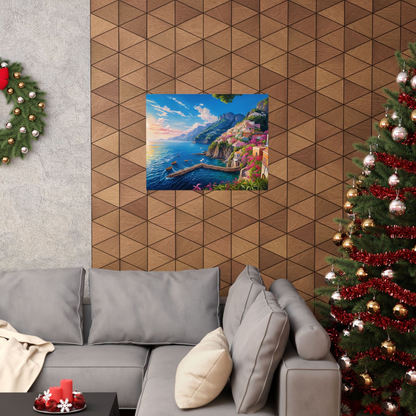 Amalfi Coast Italy Coastal Print | Style 4 | Wall Art | Wall Print