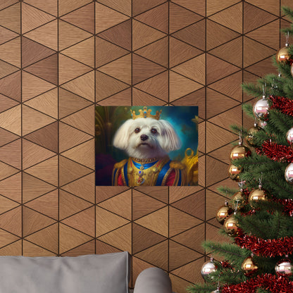 Maltese Renaissance Dog Portrait Wall Print | Art Print | Wall Decor | Dog Wall Art