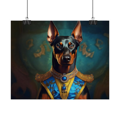 Doberman Pinscher Renaissance  Dog Pet Portrait Print | Wall Art | Wall Print | Dog Art