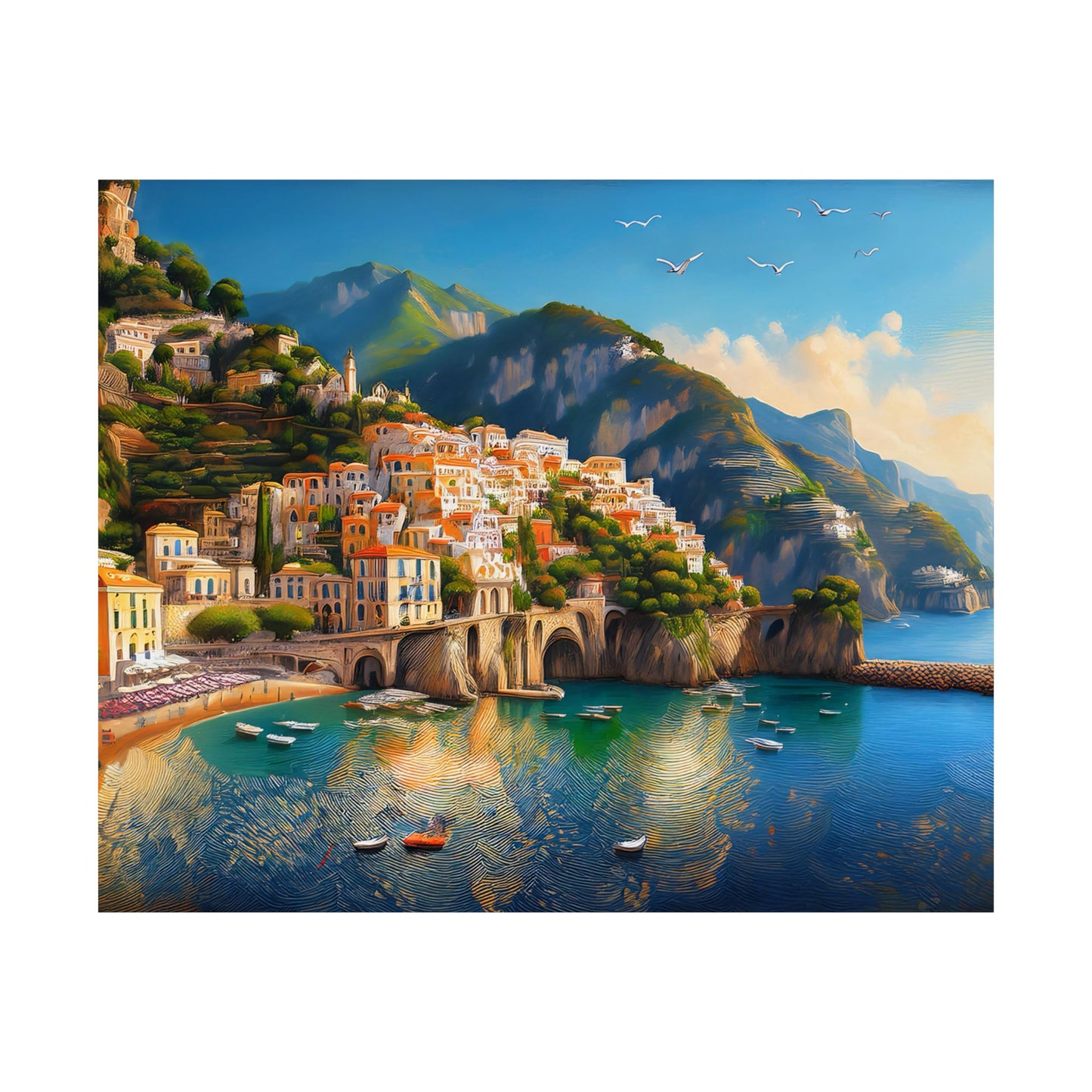 Amalfi Coast Italy Coastal Print | Style 1 | Wall Art | Wall Print
