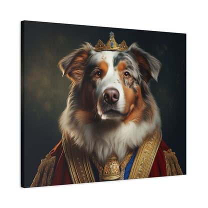 Australian Shepherd Pet Portrait Renaissance - Canvas, wall art, wall print, dog art, dog print